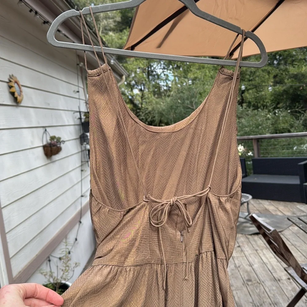 Nicholas K- Python Silk Dress In Gold - Picture 6 of 7